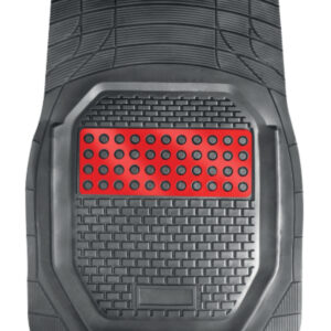 Ford Fiesta Uyumlu Universal Derin Havuzlu Paspas Krom Kırmızı